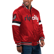 Portland Trail Blazers - Full-Snap Varsity Home Satin NBA Kurtka