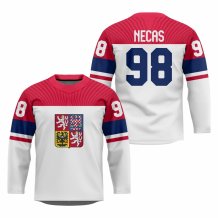 Tschechien - Martin Necas 2026 Hockey Replica Trikot Weiß