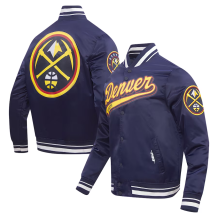Denver Nuggets - Script Tail Full-Snap Satin Varsity NBA Bunda