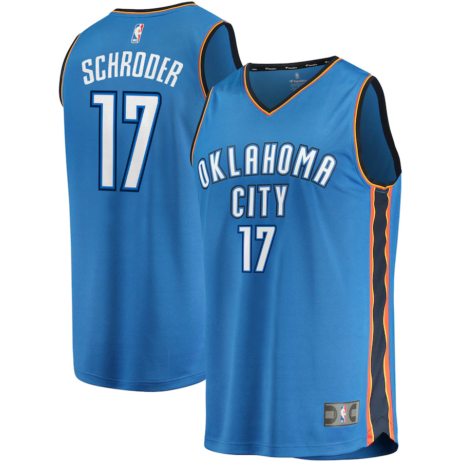 Oklahoma City - Dennis Schroder Fast Break Replica NBA Jersey :: FansMania