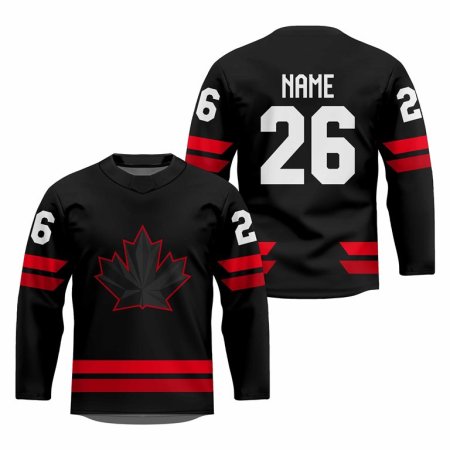 Kanada - 2026 Hockey Replica Fan Jersey Czarny/Własne imię i numer