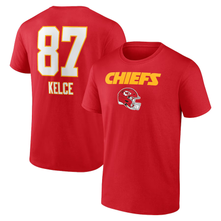 Kansas City Chiefs - Travis Kelce Wordmark NFL Tričko Red