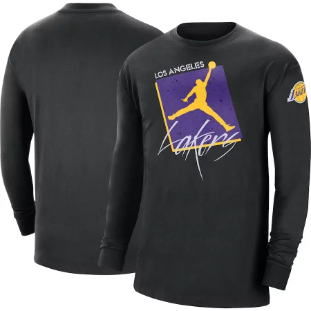 Los Angeles Lakers - Jordan Brand Courtside Statement NBA Tričko s dlouhým rukávem
