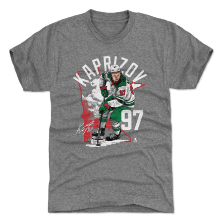 Minnesota Wild - Kirill Kaprizov Outline Gray NHL Koszułka - Wielkość: M/USA=L/EU