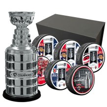 Florida Panthers - 2025 Stanley Cup Champs NHL Replica Trophy & 6 Puck Pack