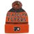 Philadelphia Flyers Dziecięca - Puck Pattern NHL Czapka zimowa