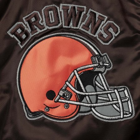 Cleveland Browns - Throwback Satin Varisty NFL Bunda