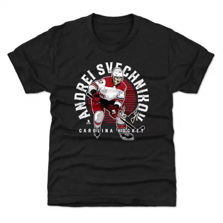 Carolina Hurricanes Youth - Andrei Svechnikov Emblem Black NHL T-Shirt