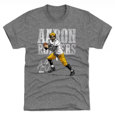 Green Bay Packers - Aaron Rodgers Bold Gray NFL T-Shirt
