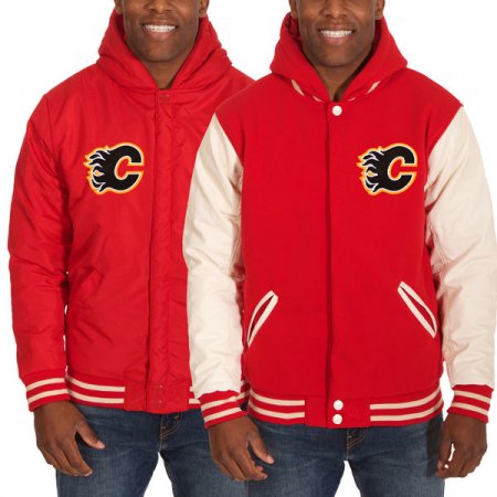 Calgary Flames - Fleece Varsity Obojstranná NHL Jacket