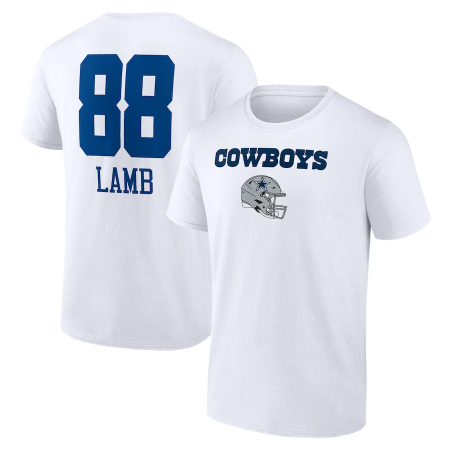 Dallas Cowboys - CeeDee Lamb Wordmark NFL Tričko White