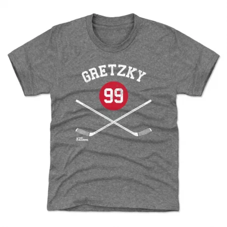 New York Rangers Dziecięcy - Wayne Gretzky Sticks Gray NHL Koszulka