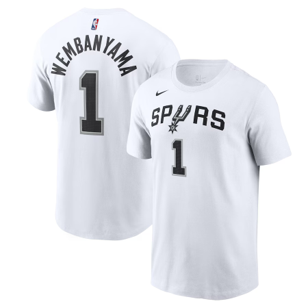 San Antonio Spurs - Victor Wembanyama White NBA T-shirt