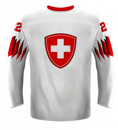 Švýcarsko - 2018 MS v Hokeji Replica Fan Dres/Vlastní jméno a číslo