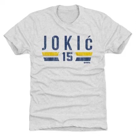 Denver Nuggets - Nikola Jokic Font White NBA T-Shirt