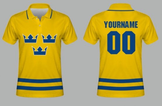 Schweden - Sublimiert Fan Polo Tshirt