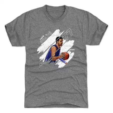 Dallas Mavericks - Luka Doncic Stripes Gray NBA T-Shirt