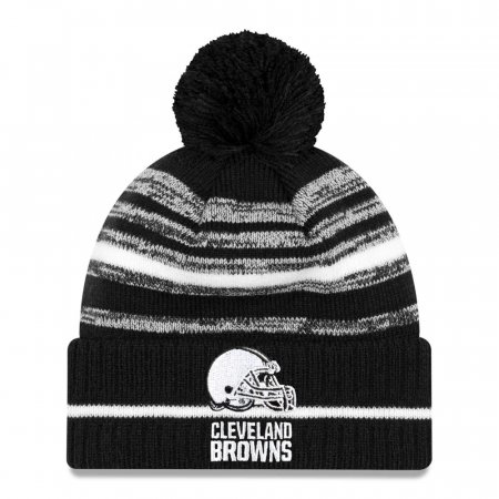 Cleveland Browns - Black & White 2021 Sideline Home NFL Knit hat