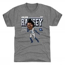 Los Angeles Rams - Jalen Ramsey Cartoon Gray NFL T-Shirt