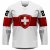 Schweiz - 2022 Hockey Replica Fan Trikot Weiß/Name und Nummer