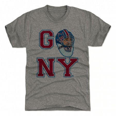 New York Rangers - Henrik Lundqvist GO NY Graye NHL T-Shirt