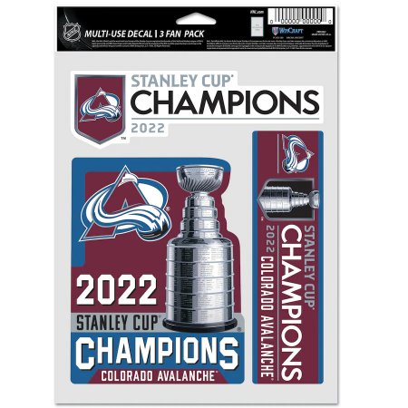 Colorado Avalanche - 2022 Stanley Cup Champions Trophy NHL Aufkleber pack
