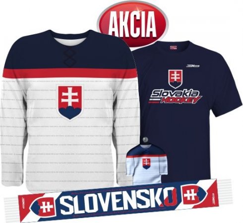 Slovensko - Akcia 2 - Dres + Tričko + Šál + Minidres Fan Set