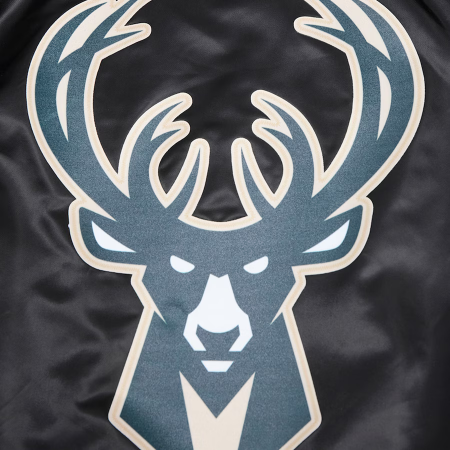 Milwaukee Bucks - Script Tail Full-Snap Satin Varsity NBA Kurtka
