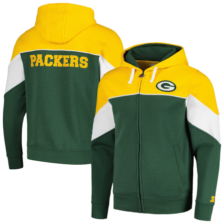 Green Bay Packers - Starter Running Full-zip NFL Mikina s kapucí
