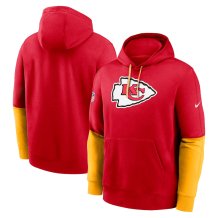 Kansas City Chiefs - 2024 Sideline Club Pullover Red NFL Bluza z kapturem