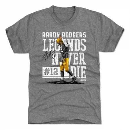 Green Bay Packers - Aaron Rodgers Legend Gray NFL T-Shirt