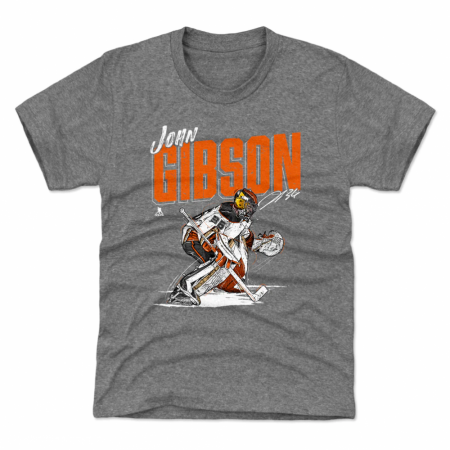 Anaheim Ducks Dětské - John Gibson Chisel Grey NHL Tričko - Velikost: 8 rokov