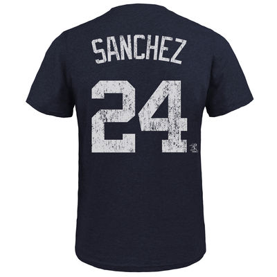 Gary Sanchez New York Yankees Majestic Official Name & Number T-Shirt - Gray