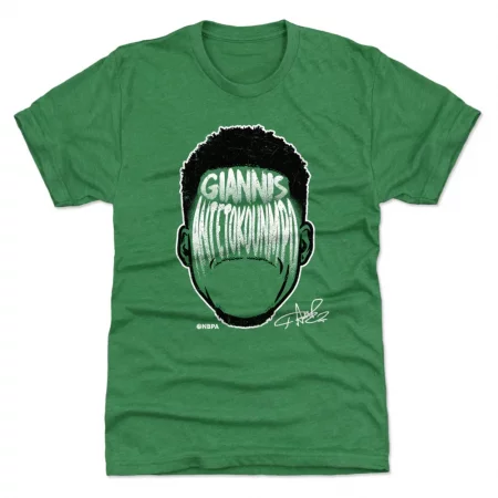 Milwaukee Bucks - Giannis Antetokounmpo Player Silhouette Green NBA T-Shirt