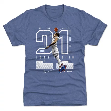 Philadelphia 76ers - Joel Embiid Future Blue NBA T-Shirt
