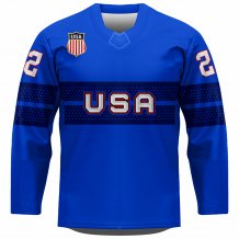 USA - 2022 Hockey Replica Fan Trikot Royal/Name und Nummer