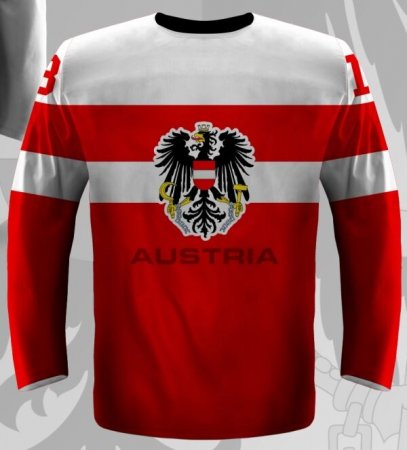 Austria - 2018 World Championship Replica Bluza + Minibluza/Własne imię i numer - Wielkość: XL