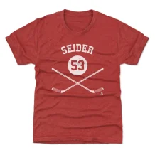 Detroit Red Wings Youth - Moritz Seider Sticks Red NHL T-Shirt