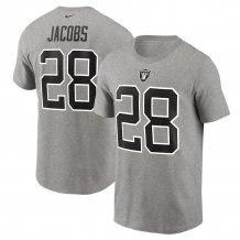 Las Vegas Raiders - Josh Jacobs Gray NFL T-Shirt