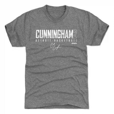 Detroit Pistons - Cade Cunningham Elite Gray NBA T-Shirt