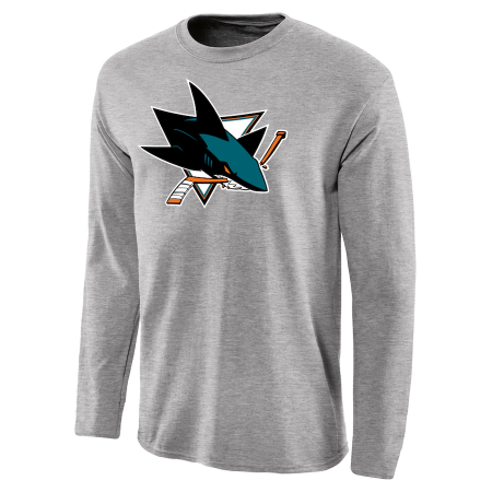 San Jose Sharks - Primary Logo Team Gray NHL Long Sleeve T-Shirt