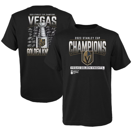 Vegas Golden Knights Kinder - 2023 Stanley Cup Champs Signatures NHL T-Shirt