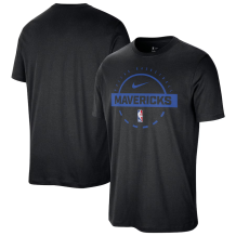 Dallas Mavericks - 2025 Authentic Practice Black NBA T-shirt