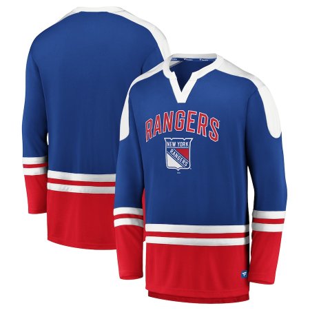 New York Rangers - Iconic Slapshot NHL Long Sleeve T-Shirt