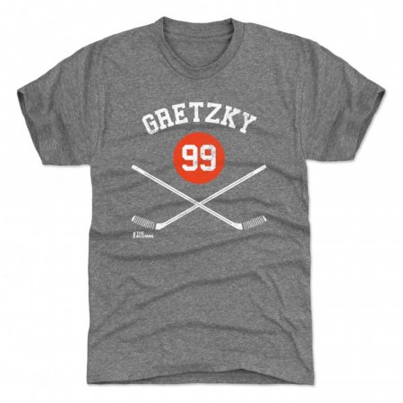 Edmonton Oilers - Wayne Gretzky Sticks Gray NHL T-Shirt