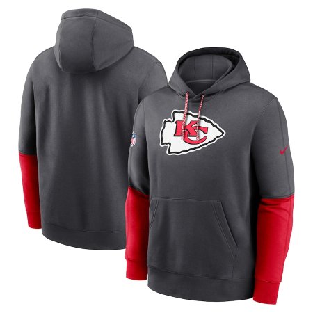 Kansas City Chiefs - 2024 Sideline Club Pullover Gray NFL Sweatshirt