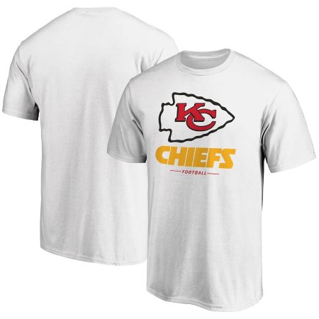 Kansas City Chiefs - Team Lockup White NFL T-Shirt