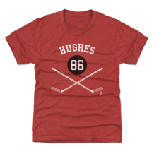 New Jersey Devils Dětské - Jack Hughes Sticks Red NHL Tričko