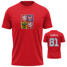 Česko - Dominik Kubalík Hokejové Tričko-červené