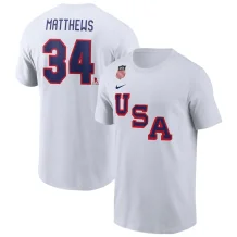 USA Hockey - Auston Matthews White Tričko